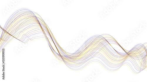 Abstract colorful wave vector banner template dynamic flowing wave lines design element. Technology abstract lines on white background.