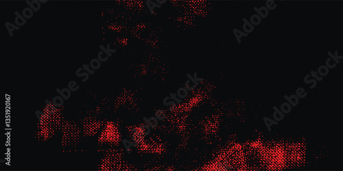 Black red grunge texture vector background. Old wall. Textured template for design. Embossed painted stucco wall