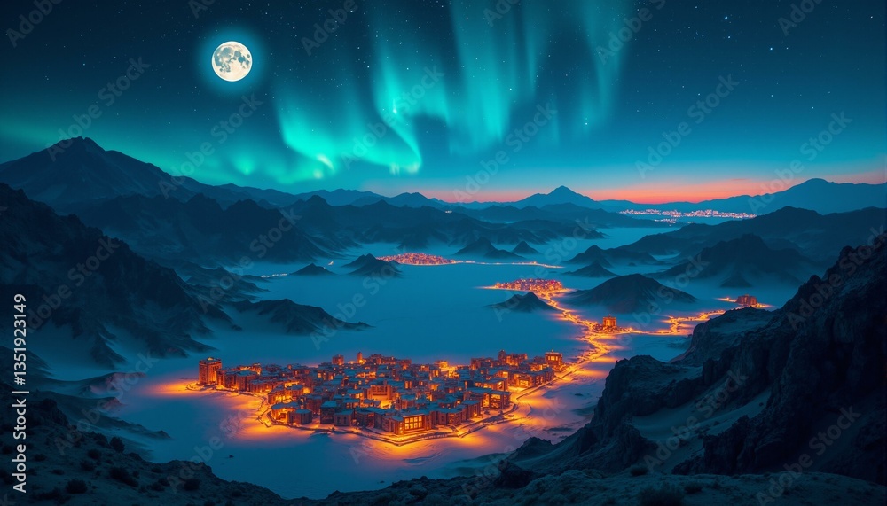 Ethereal cityscapes, moonlit deserts, iridescent sands, star-scorched mountains, auroral maps, forgotten empires, pen-and-ink lines, mystical trade routes, shimmering landscapes, desert dunes, ancient Ethereal cityscapes, moonlit deserts, iridescent sands, star-scorched mountains, auroral maps, forgotten empires, pen-and-ink lines, mystical trade routes, shimmering landscapes, desert dunes, ancient