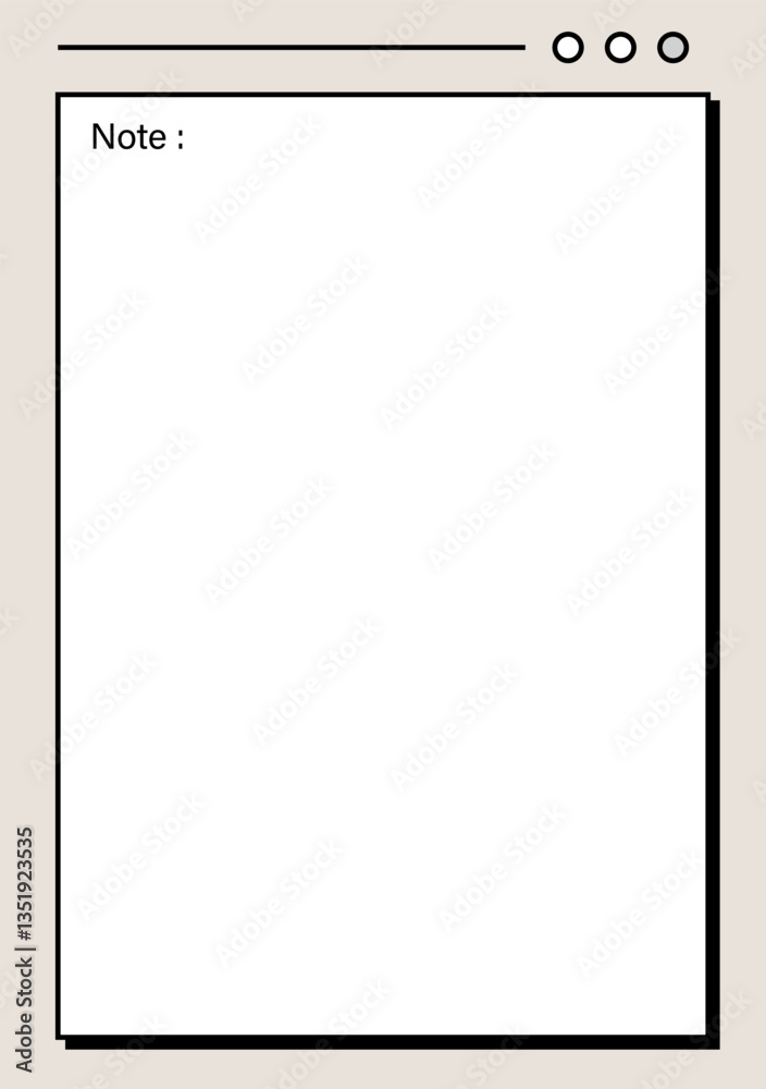 Blank note paper background. Notebook page vector illustration. Blank note paper background. Notebook page vector illustration.