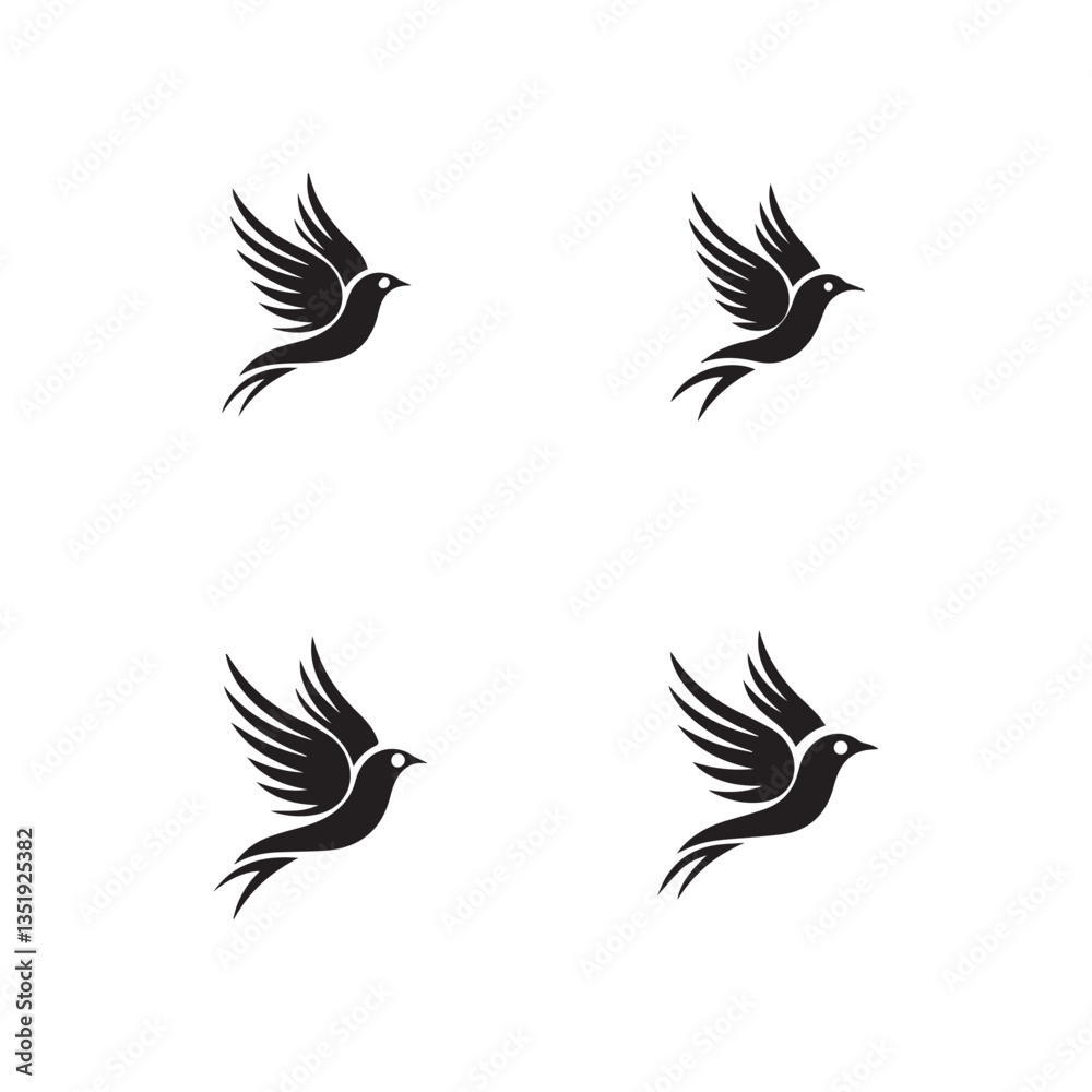 Fototapeta premium set of vector wings