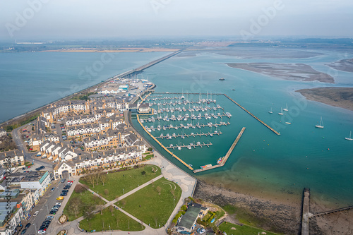 Photography Aerial View over Malahide Marina, County Dublin, Ireland