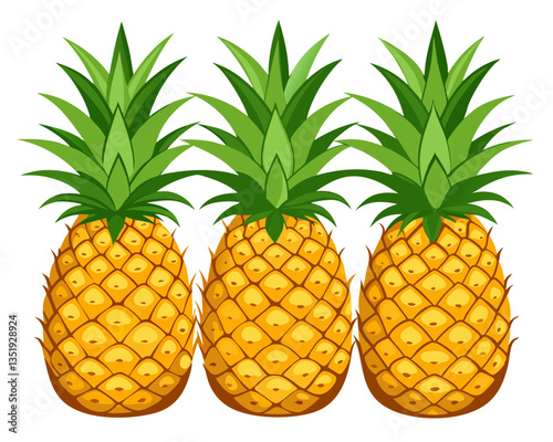 set of pineapple