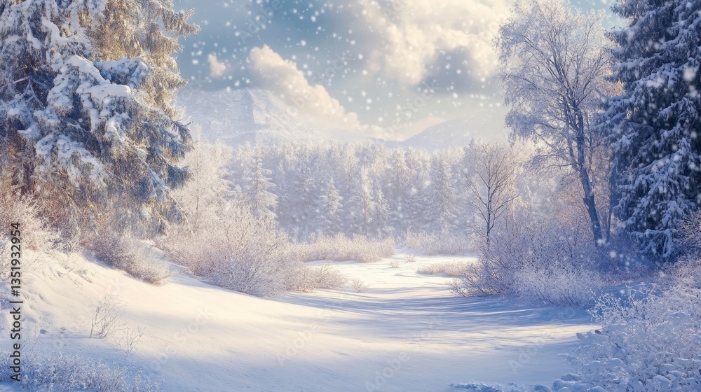 custom made wallpaper toronto digitalSnowy Winter Landscape