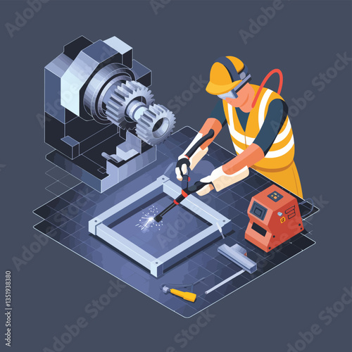 vector icons for robots, artificial intelligence, and the assistance provide in work and security 
