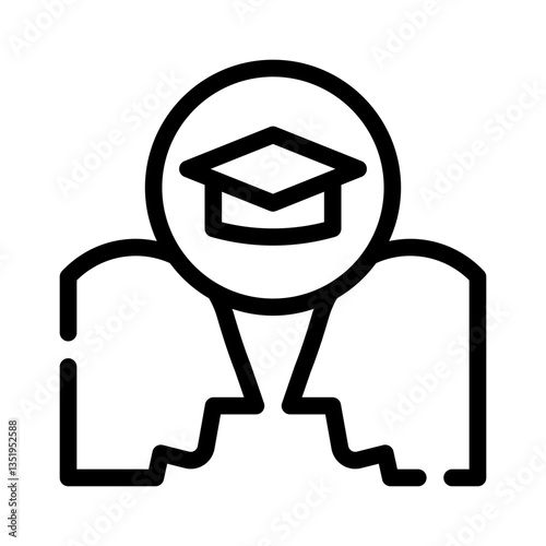 self paced learning line icon