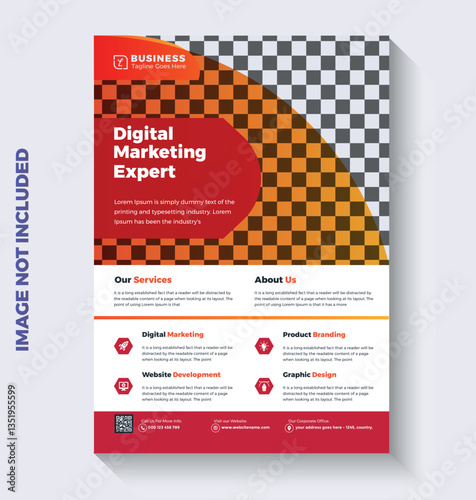 Modern digital marketing expert flyer design templates