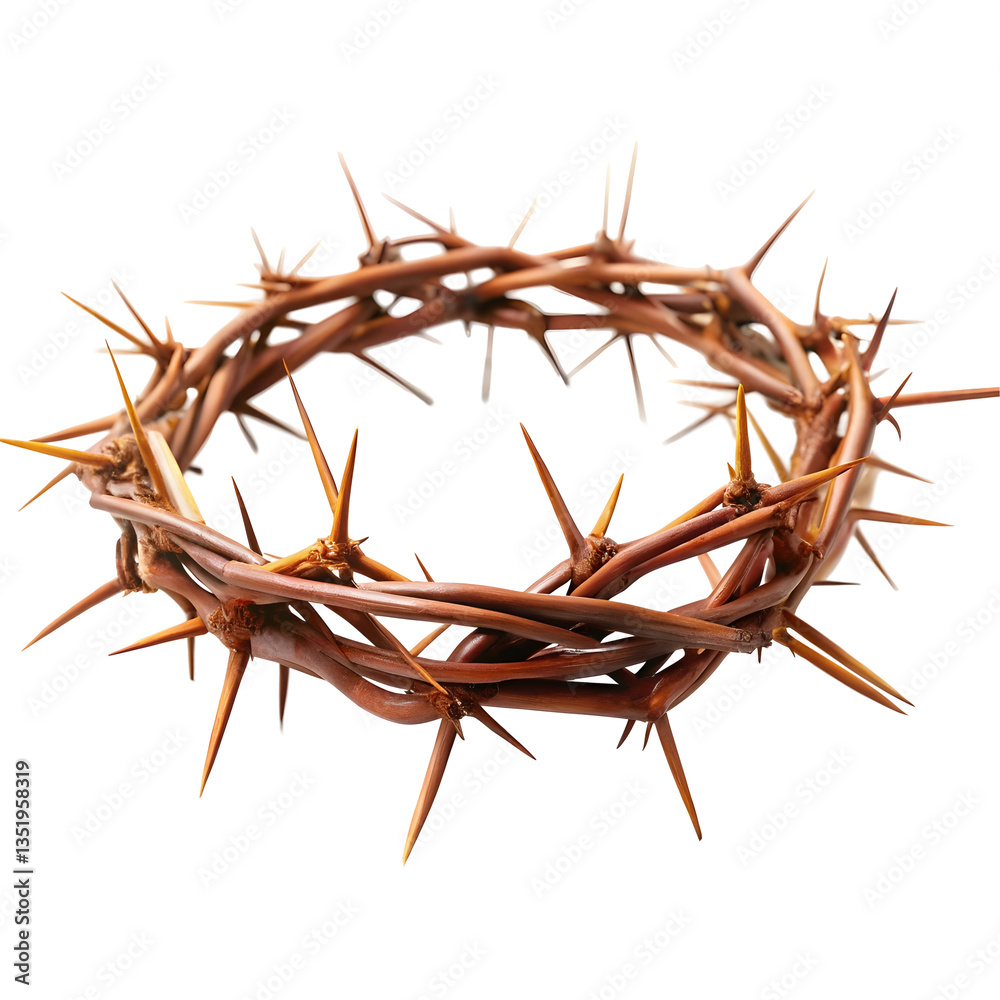 Obraz premium crown made of thorns isolated on a transparent background