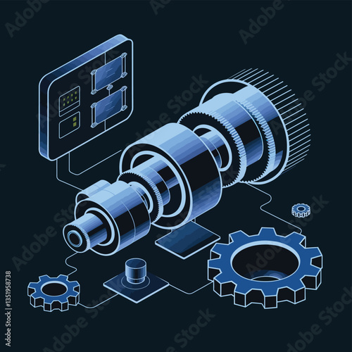 vector icons for robots, artificial intelligence, and the assistance provide in work and security 
