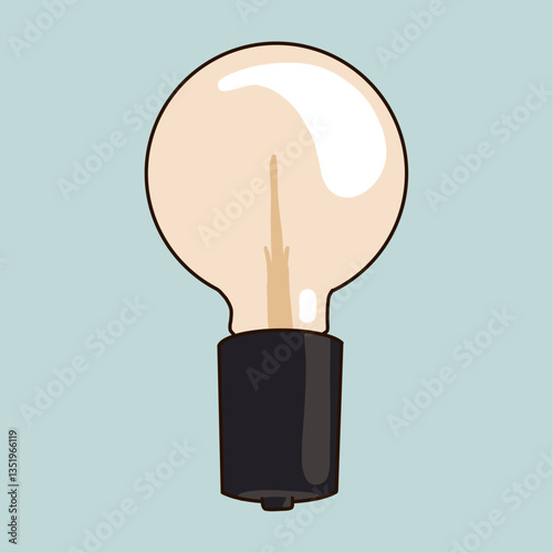 Minimalist Light Bulb Illustration