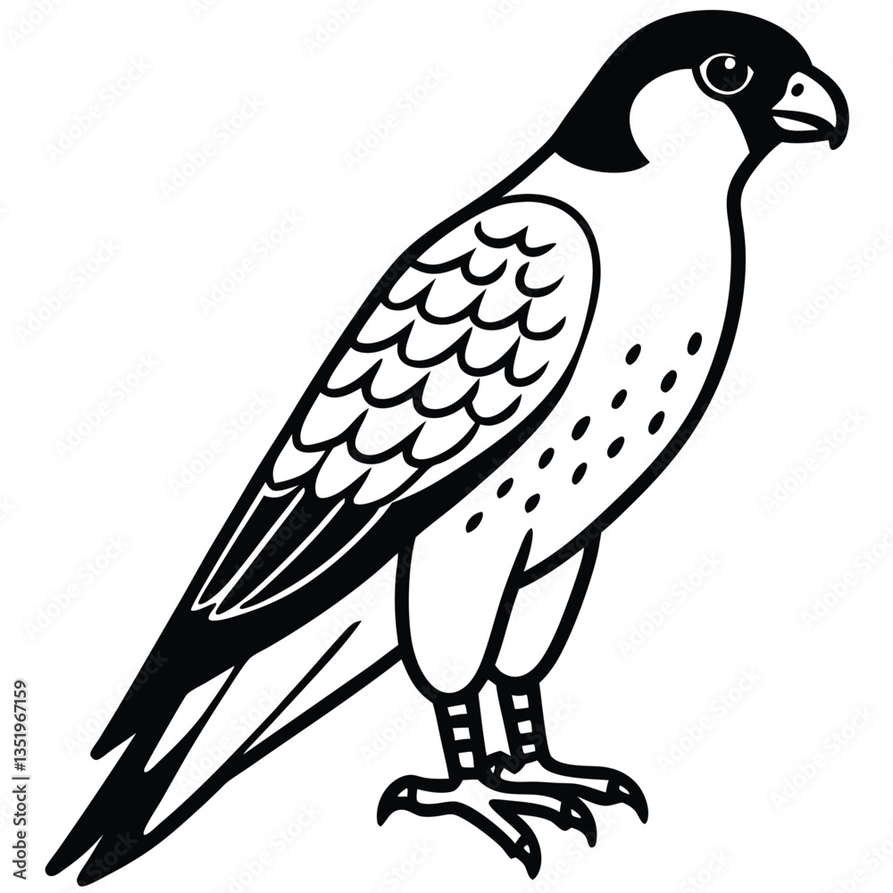 Fototapeta premium Falcon isolated on white background