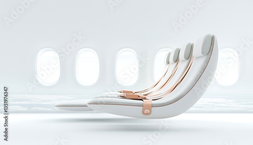 Futuristic Airplane Seats for Cloud View.