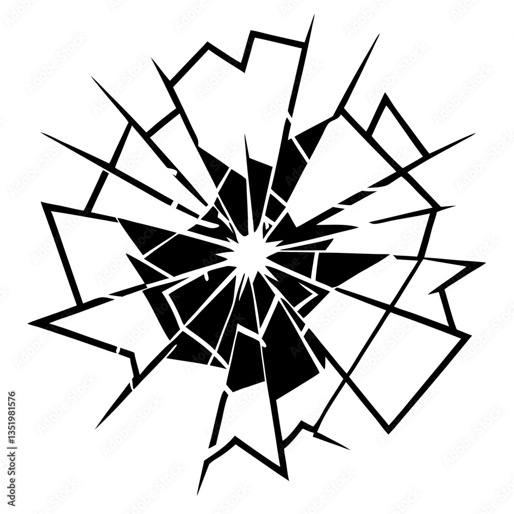 Fototapeta premium Abstract vector illustration featuring a 3D compass rose with star-shaped elements and snowflake-inspired design