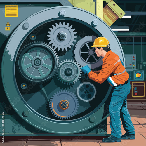 vector icons for robots, artificial intelligence, and the assistance provide in work and security 
