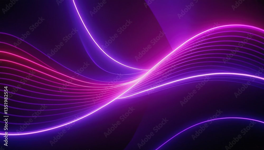 Neon Waves: Illuminated lines create an elegant and abstract pattern, with a vivid interplay of light and shadow, forming a futuristic digital artwork. Neon Waves: Illuminated lines create an elegant and abstract pattern, with a vivid interplay of light and shadow, forming a futuristic digital artwork.