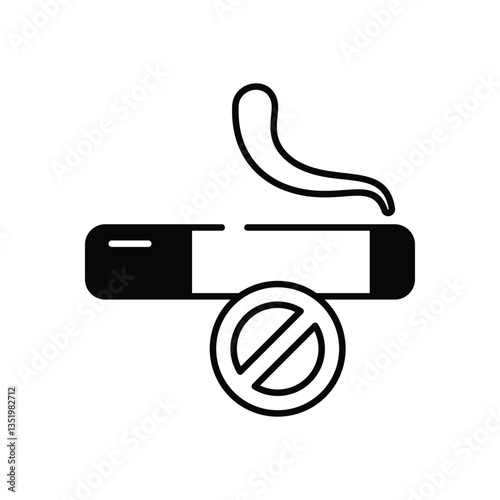 No smoking vector icon stock illustration