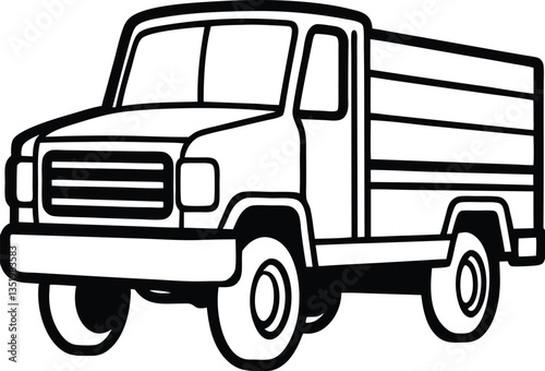 truck isolated on white