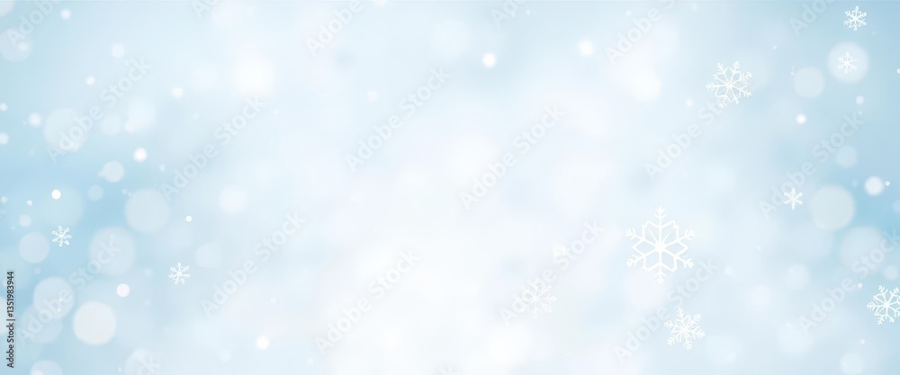 Delicate white snowflakes on a soft, abstract, pastel blue background, creating a dreamy, ethereal Christmas feel, snow, celebration, texture Delicate white snowflakes on a soft, abstract, pastel blue background, creating a dreamy, ethereal Christmas feel, snow, celebration, texture