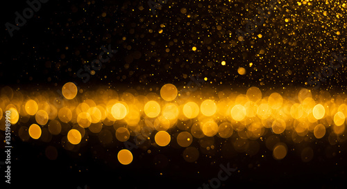Dreamy Bokeh Effect with Soft Golden Lights