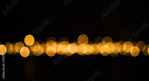 Dreamy Bokeh Effect with Soft Golden Lights
