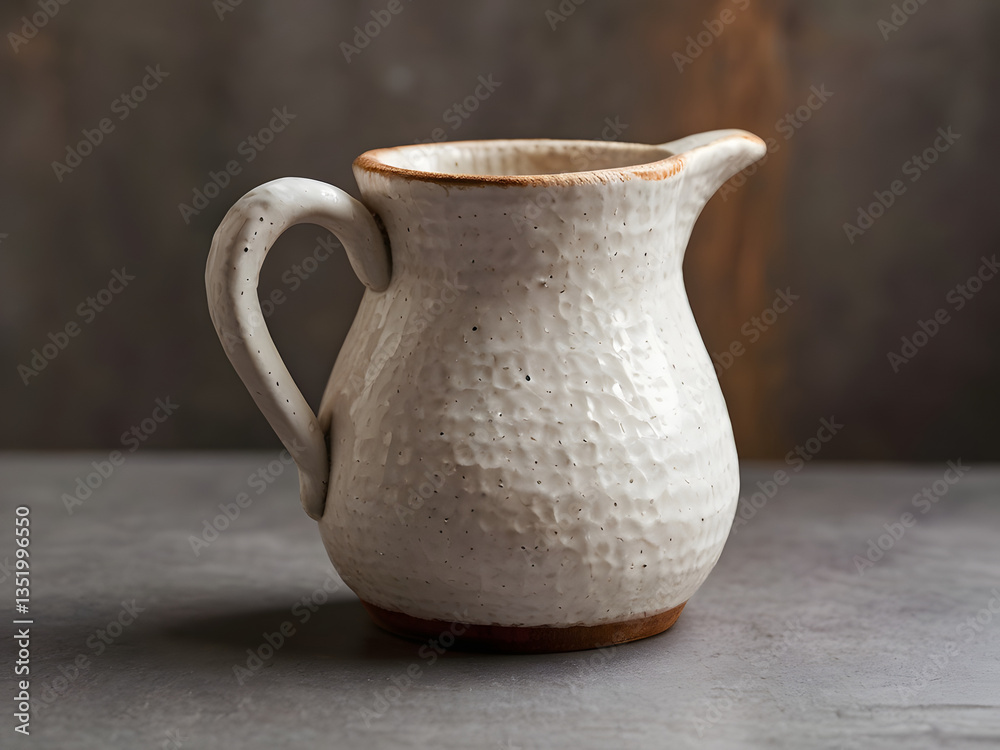 Rustic Jug's Simplicity: a simple earthenware pitcher sits, exuding a sense of timeless elegance with its rustic design. Rustic Jug's Simplicity: a simple earthenware pitcher sits, exuding a sense of timeless elegance with its rustic design.