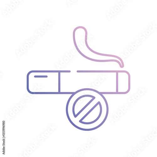 No smoking vector icon stock illustration