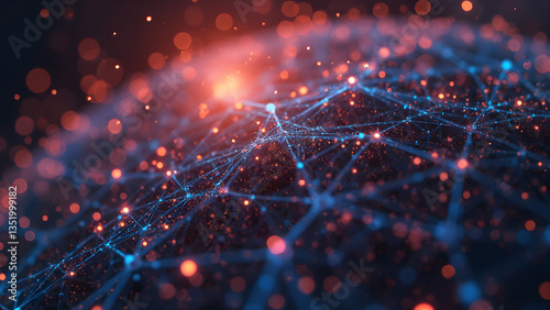 Profound connectivity in networks. Exploring nodal hubs in technology. Ultrarealistic network illustrations. Understanding complex systems and connections.