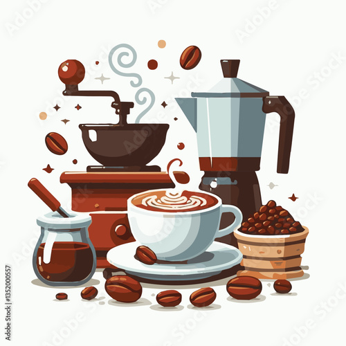 coffee, drink, cafe, espresso, background, cup, beverage, food, caffeine, aroma, mug, morning, hot, breakfast, closeup, black, dark, brown, white, design, mocha, cappuccino, fresh, latte, isolated, br