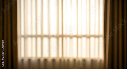 Wallpaper Mural A bright, softly blurred window with sunlight streaming through curtains, AI Generated Torontodigital.ca