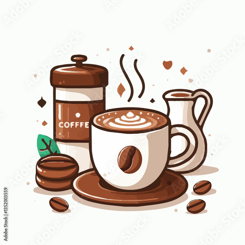 coffee, drink, cafe, espresso, background, cup, beverage, food, caffeine, aroma, mug, morning, hot, breakfast, closeup, black, dark, brown, white, design, mocha, cappuccino, fresh, latte, isolated, br
