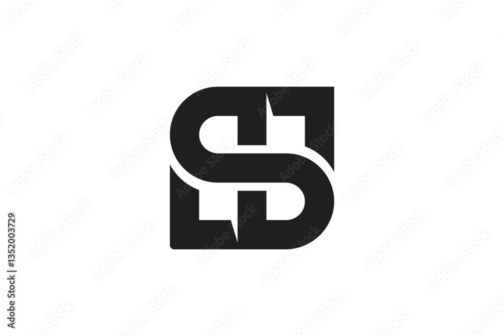 Obraz premium SH logo design