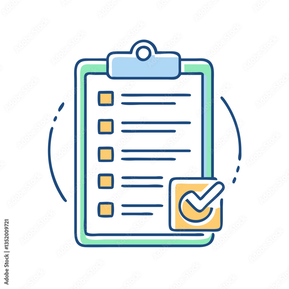 Clipboard icon, symbol of organization and planning Clipboard icon, symbol of organization and planning