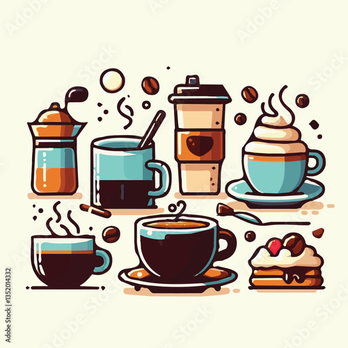 coffee, drink, cafe, espresso, background, cup, beverage, food, caffeine, aroma, mug, morning, hot, breakfast, closeup, black, dark, brown, white, design, mocha, cappuccino, fresh, latte, isolated, br