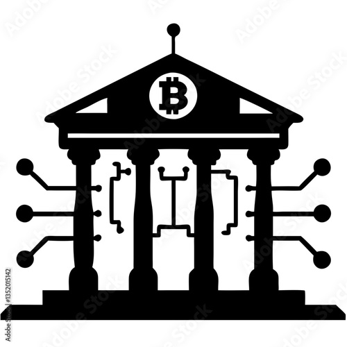 Blockchain Banking Concept Vector Illustration Cryptocurrency Finance