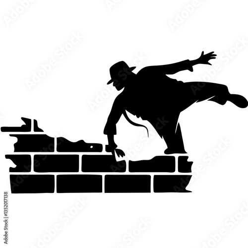 Silhouette Explorer Climbing Wall Vector Art for Adventure and Design Projects