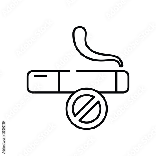 No smoking vector icon stock illustration