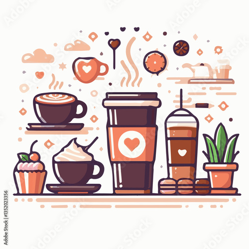 coffee, drink, cafe, espresso, background, cup, beverage, food, caffeine, aroma, mug, morning, hot, breakfast, closeup, black, dark, brown, white, design, mocha, cappuccino, fresh, latte, isolated, br