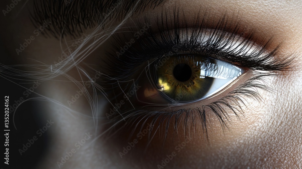 Fototapeta premium Close-up of a woman's eye, detailed view