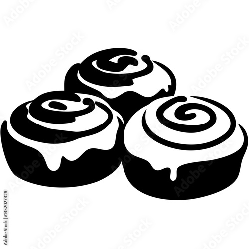 Delicious Cinnamon Roll Vector Illustration for Bakery and Dessert Design Projects