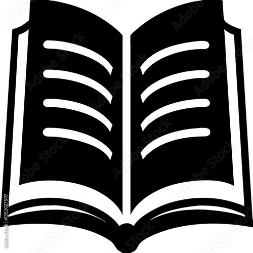 Open Book Vector for Educational Print and Design Applications