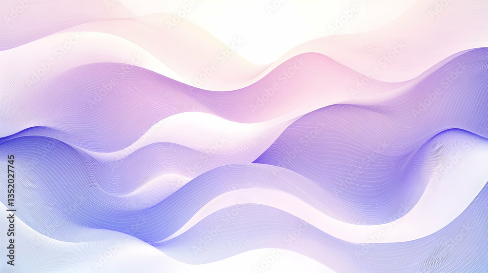 Fototapeta premium Abstract pastel wave background; elegant design for websites, presentations, or social media