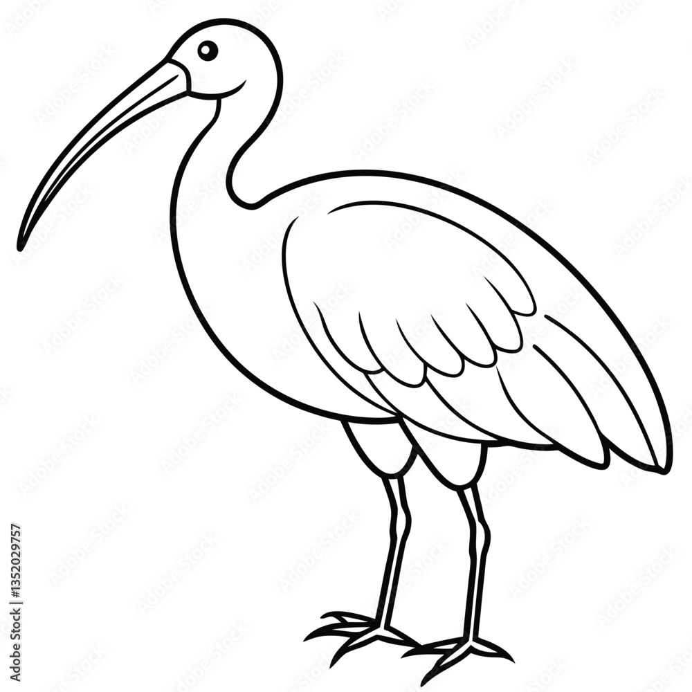 Obraz premium Ibis isolated on white background