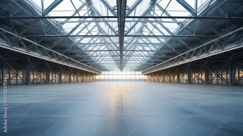A large empty building with a lot of windows A large empty building with a lot of windows