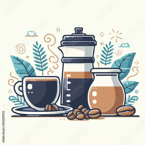coffee, drink, cafe, espresso, background, cup, beverage, food, caffeine, aroma, mug, morning, hot, breakfast, closeup, black, dark, brown, white, design, mocha, cappuccino, fresh, latte, isolated, br