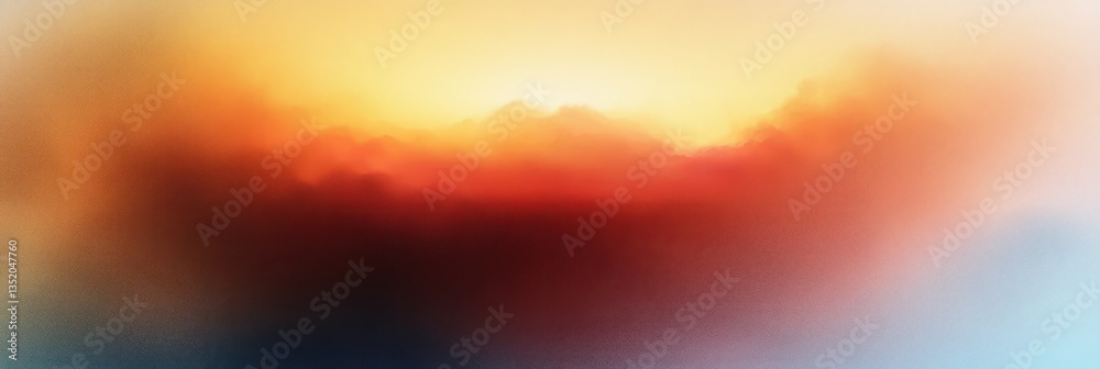 Fototapeta premium Warm Orange Brown and Light Blue Gradient Abstract Art