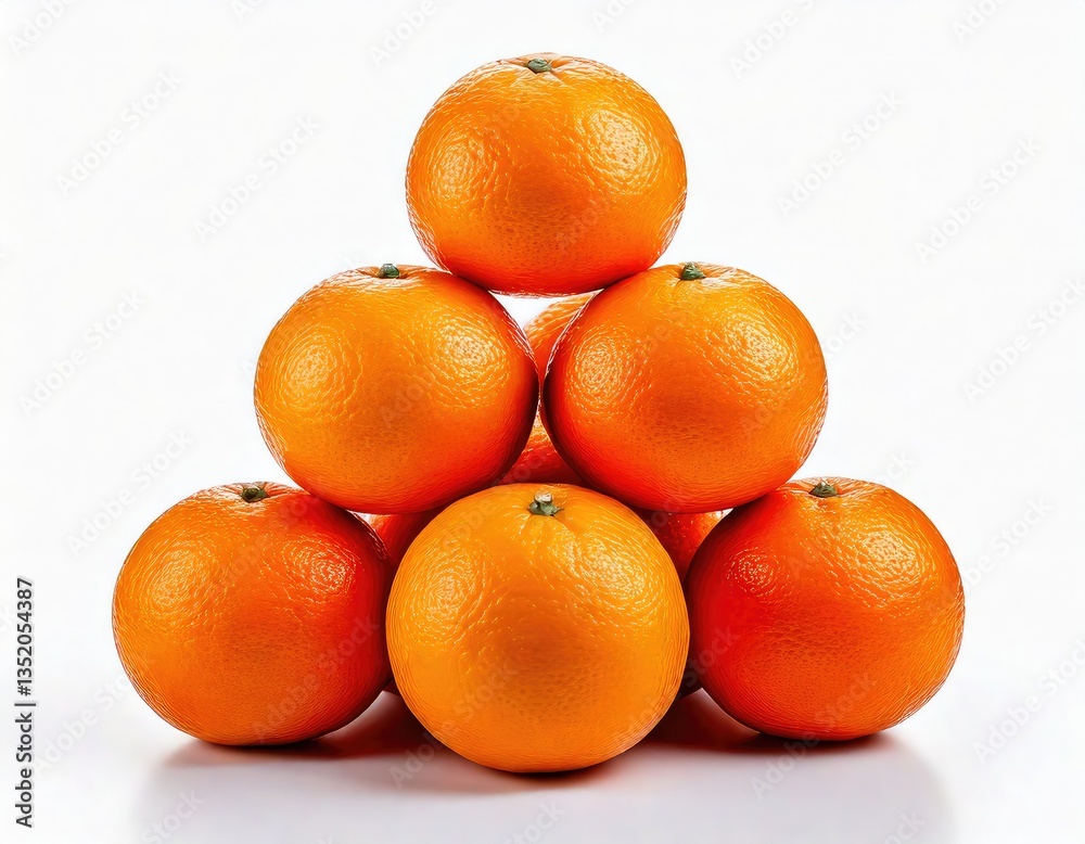 Vibrant Mandarin Oranges: A Pyramid of Zesty Citrus in Bright Still Life Vibrant Mandarin Oranges: A Pyramid of Zesty Citrus in Bright Still Life
