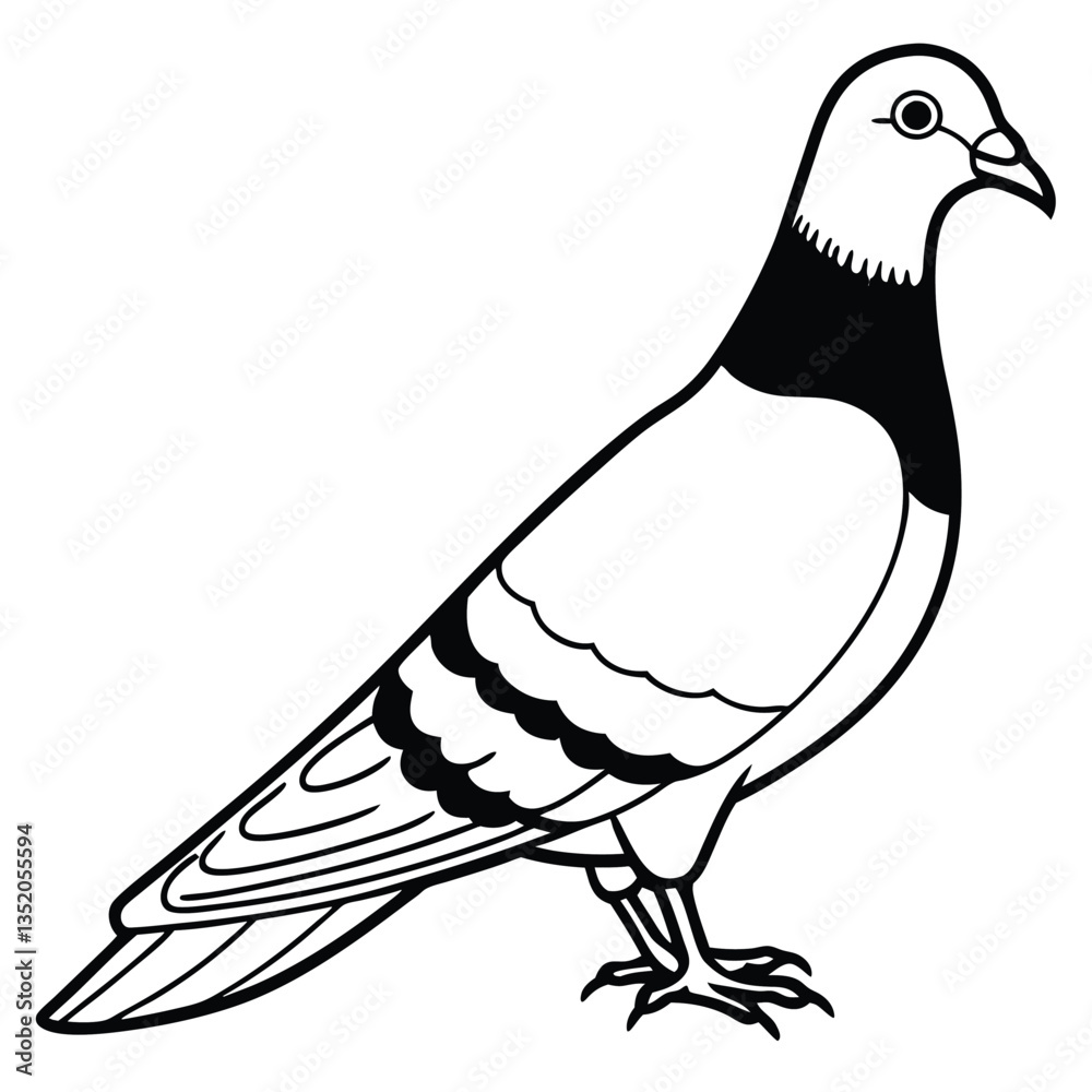 Fototapeta premium Pigeon isolated on white background