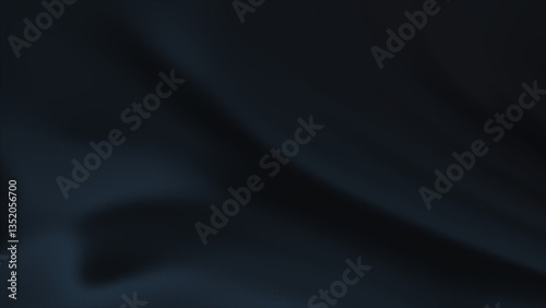 Elegant Dark Blue Silk Fabric Texture with Soft Folds Background