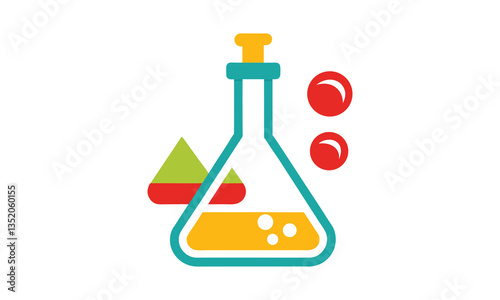 Chemical Laboratory Icon Flat Design