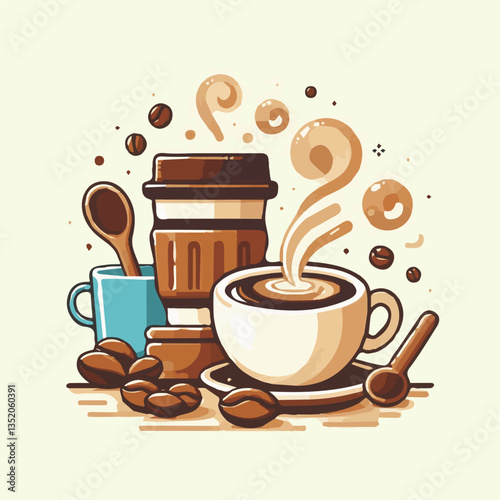 coffee, drink, cafe, espresso, background, cup, beverage, food, caffeine, aroma, mug, morning, hot, breakfast, closeup, black, dark, brown, white, design, mocha, cappuccino, fresh, latte, isolated, br